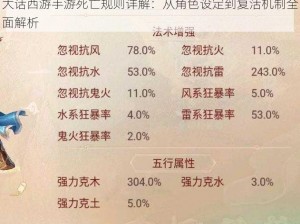 大话西游手游死亡规则详解：从角色设定到复活机制全面解析