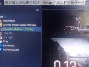 逃离塔科夫游戏售价解析：Steam平台人民币价格一览表