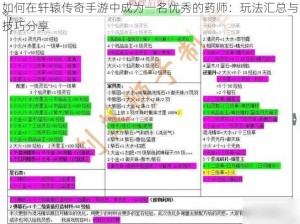 如何在轩辕传奇手游中成为一名优秀的药师：玩法汇总与技巧分享