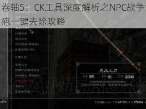 上古卷轴5：CK工具深度解析之NPC战争涂装与刀疤一键去除攻略