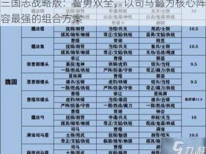 三国志战略版：智勇双全，以司马懿为核心阵容最强的组合方案