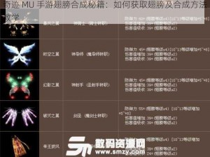 奇迹 MU 手游翅膀合成秘籍：如何获取翅膀及合成方法教学