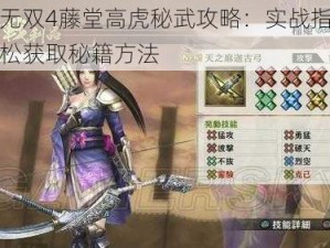 战国无双4藤堂高虎秘武攻略：实战指南助你轻松获取秘籍方法