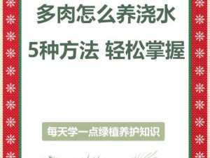 扣水的正确方法——让植物更好生长的小技巧