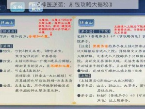 《神医逆袭：刷钱攻略大揭秘》