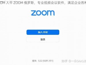 ZOOM 人牛 ZOOM 俄罗斯，专业视频会议软件，满足企业各种需求