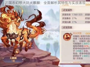 三国志幻想大陆火麒麟：全面解析其特性与实战表现