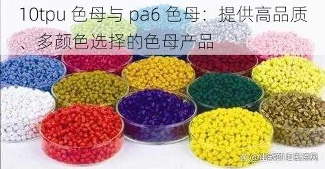 10tpu 色母与 pa6 色母：提供高品质、多颜色选择的色母产品