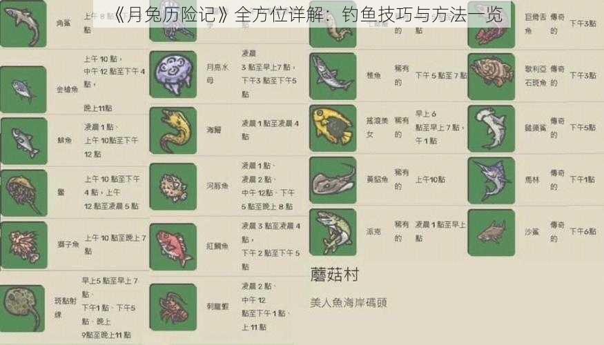 《月兔历险记》全方位详解：钓鱼技巧与方法一览