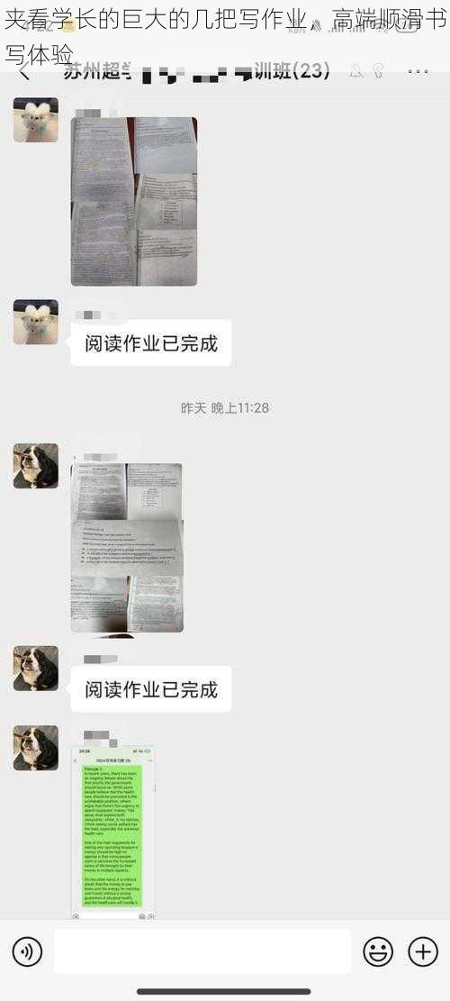 夹看学长的巨大的几把写作业，高端顺滑书写体验