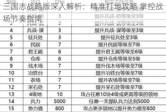 三国志战略版深入解析：精准打地攻略 掌控战场节奏指南