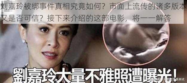 刘嘉玲被绑事件真相究竟如何？市面上流传的诸多版本又是否可信？接下来介绍的这部电影，将一一解答