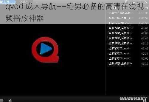 qvod 成人导航——宅男必备的高清在线视频播放神器