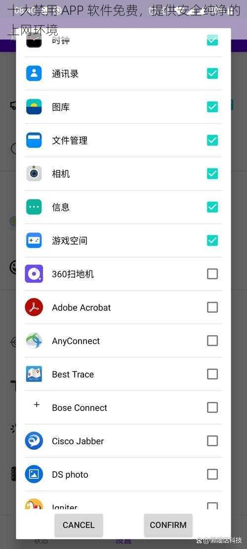 十大禁用 APP 软件免费，提供安全纯净的上网环境