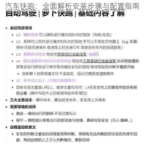 汽车快跑：全面解析安装步骤与配置指南