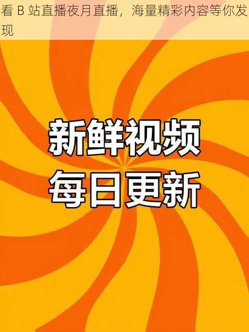 看 B 站直播夜月直播，海量精彩内容等你发现