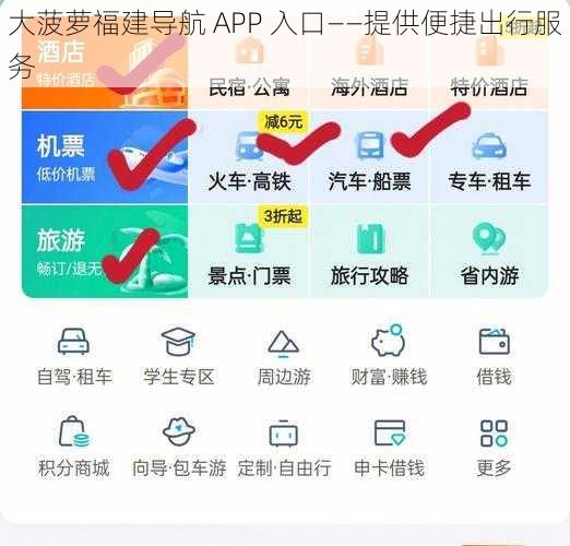 大菠萝福建导航 APP 入口——提供便捷出行服务