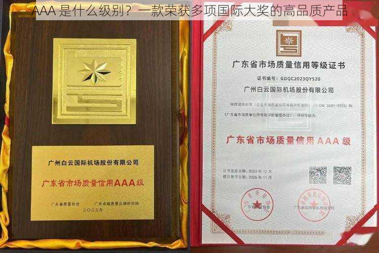 AAA 是什么级别？一款荣获多项国际大奖的高品质产品