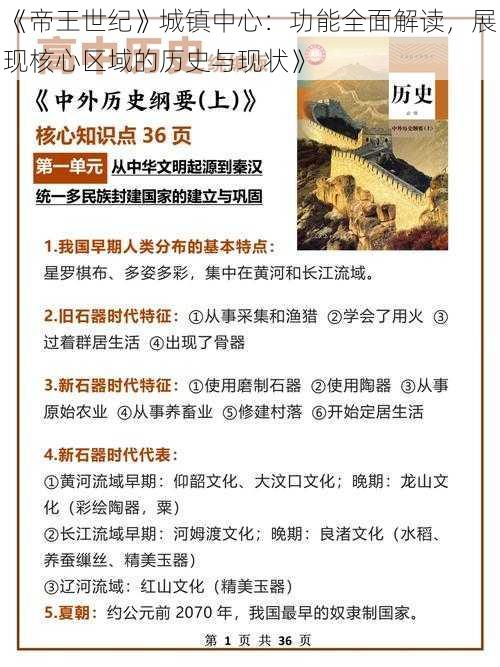 《帝王世纪》城镇中心：功能全面解读，展现核心区域的历史与现状》