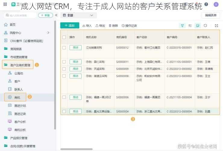 成人网站 CRM，专注于成人网站的客户关系管理系统