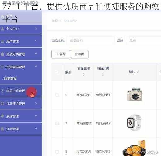 7711 平台，提供优质商品和便捷服务的购物平台