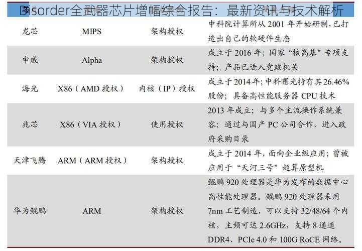 Disorder全武器芯片增幅综合报告：最新资讯与技术解析