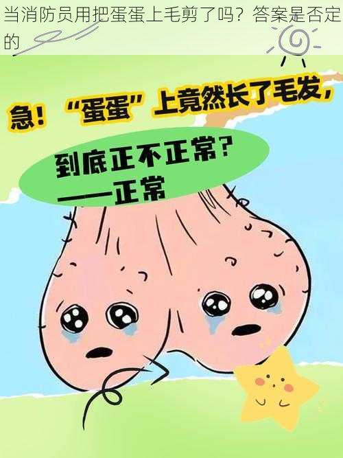 当消防员用把蛋蛋上毛剪了吗？答案是否定的