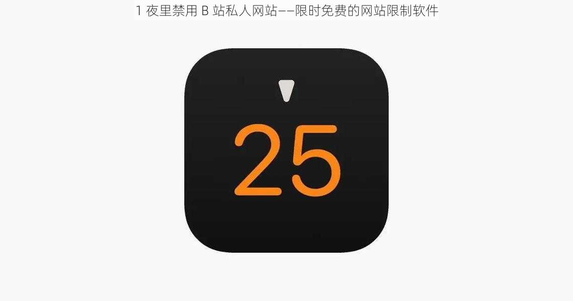1 夜里禁用 B 站私人网站——限时免费的网站限制软件