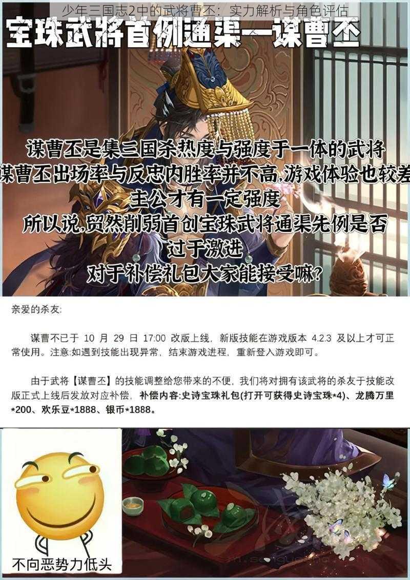 少年三国志2中的武将曹丕：实力解析与角色评估