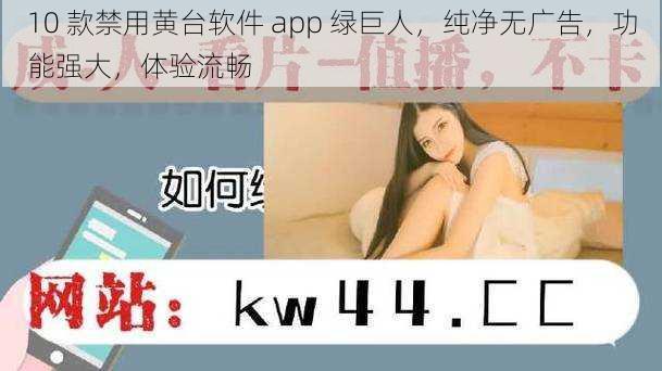 10 款禁用黄台软件 app 绿巨人，纯净无广告，功能强大，体验流畅