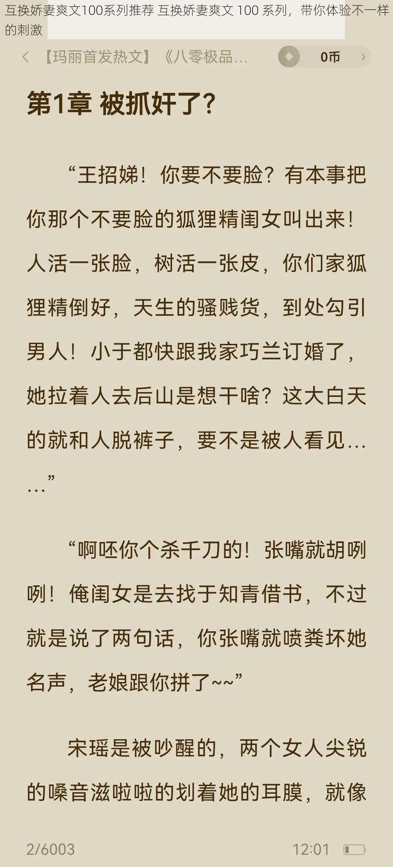 互换娇妻爽文100系列推荐 互换娇妻爽文 100 系列，带你体验不一样的刺激