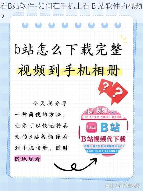 看B站软件-如何在手机上看 B 站软件的视频？