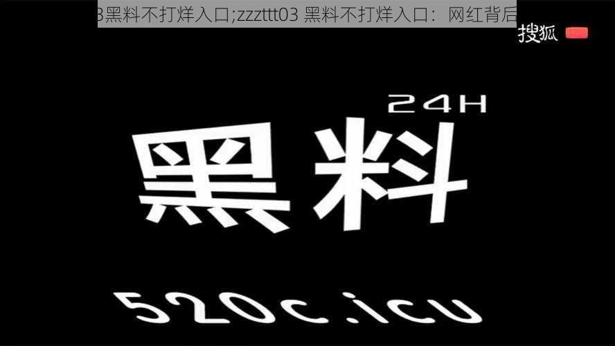 zzzttt03黑料不打烊入口;zzzttt03 黑料不打烊入口：网红背后的秘密