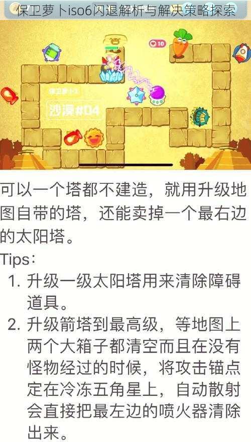 保卫萝卜iso6闪退解析与解决策略探索