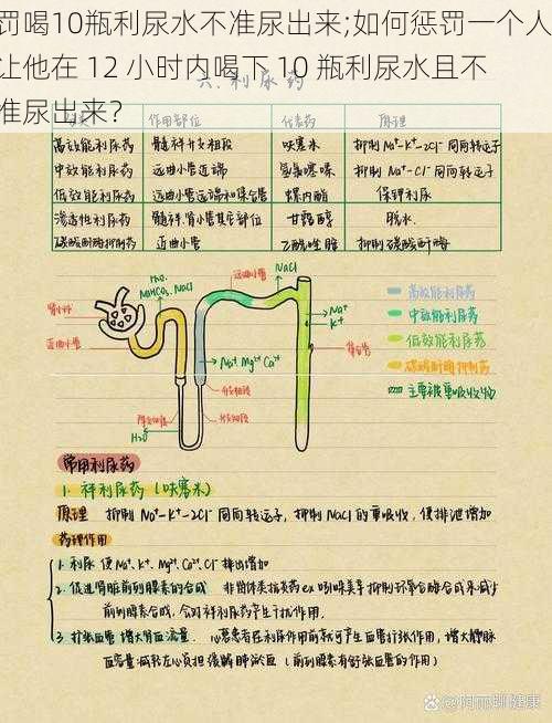 罚喝10瓶利尿水不准尿出来;如何惩罚一个人，让他在 12 小时内喝下 10 瓶利尿水且不准尿出来？