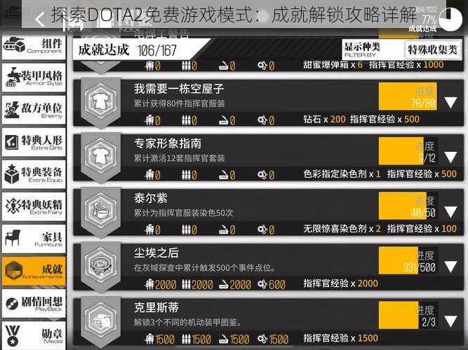 探索DOTA2免费游戏模式：成就解锁攻略详解