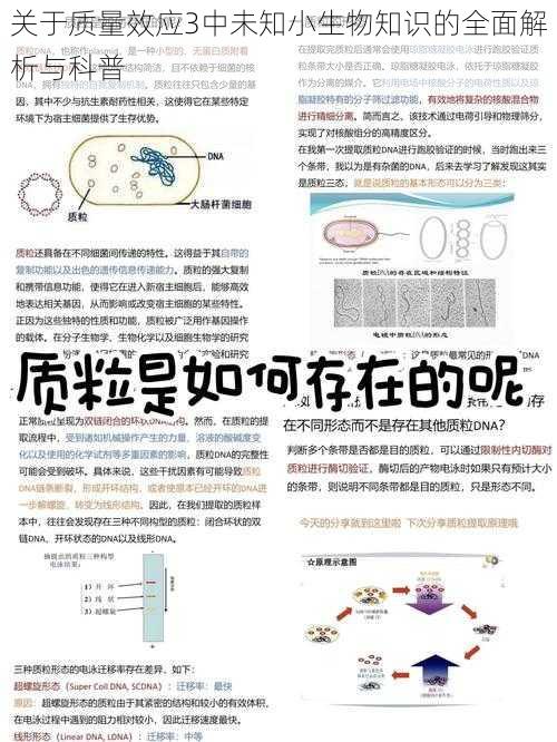 关于质量效应3中未知小生物知识的全面解析与科普