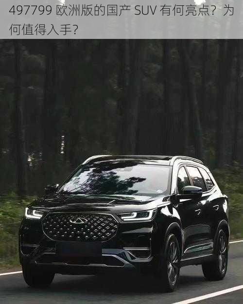 497799 欧洲版的国产 SUV 有何亮点？为何值得入手？