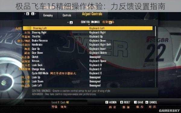 极品飞车15精细操作体验：力反馈设置指南