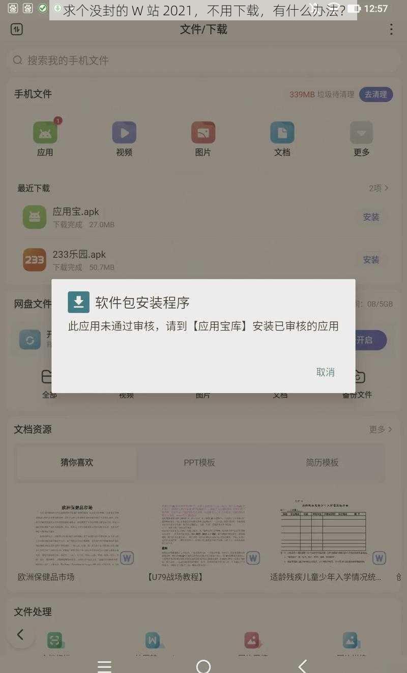 求个没封的 W 站 2021，不用下载，有什么办法？