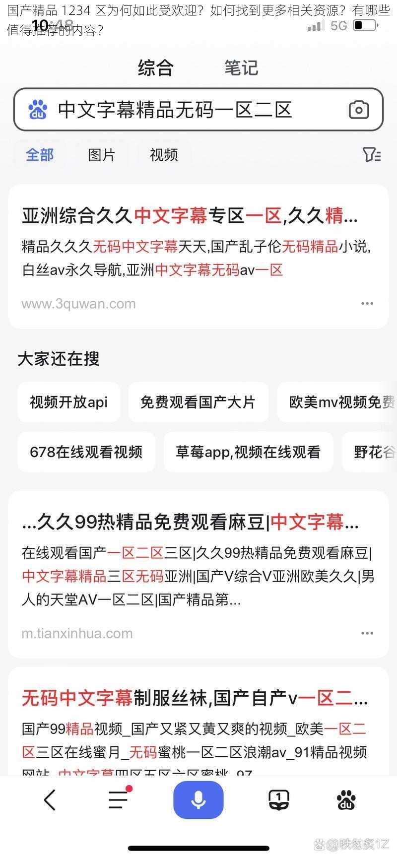 国产精品 1234 区为何如此受欢迎？如何找到更多相关资源？有哪些值得推荐的内容？