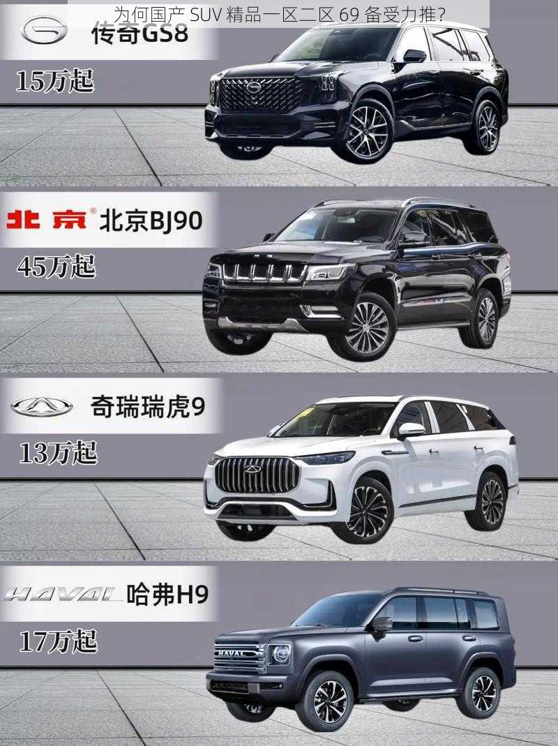 为何国产 SUV 精品一区二区 69 备受力推？