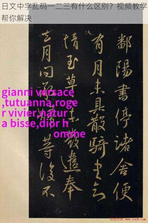 日文中字乱码一二三有什么区别？视频教学帮你解决