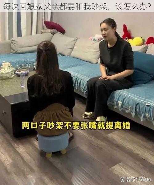 每次回娘家父亲都要和我吵架，该怎么办？