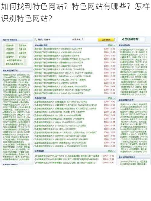 如何找到特色网站？特色网站有哪些？怎样识别特色网站？