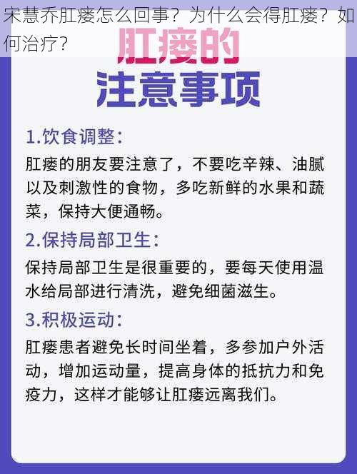 宋慧乔肛瘘怎么回事？为什么会得肛瘘？如何治疗？