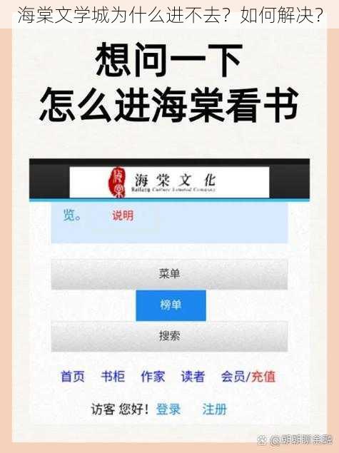 海棠文学城为什么进不去？如何解决？