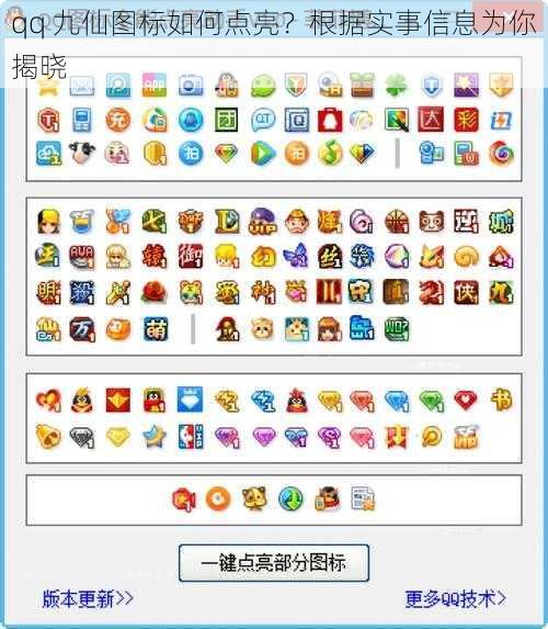 qq 九仙图标如何点亮？根据实事信息为你揭晓