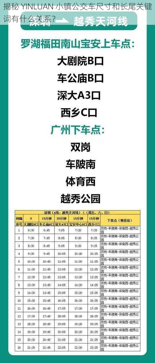 揭秘 YINLUAN 小镇公交车尺寸和长尾关键词有什么关系？