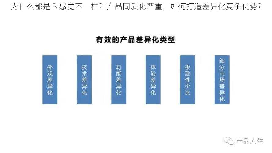 为什么都是 B 感觉不一样？产品同质化严重，如何打造差异化竞争优势？